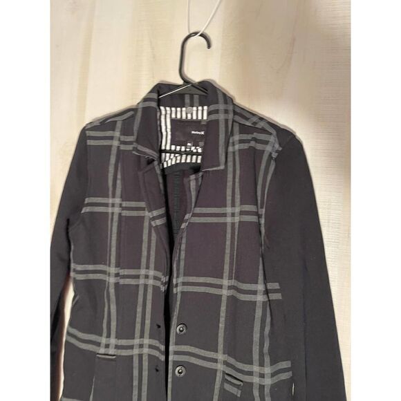 Hurley women's‎ black and white patterned blazer jacket, size medium - Picture 8 of 16